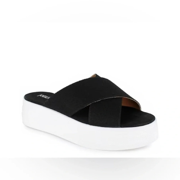 NIB Kensie Rone Platform Sandal Black Size 7.5 - Picture 2 of 8